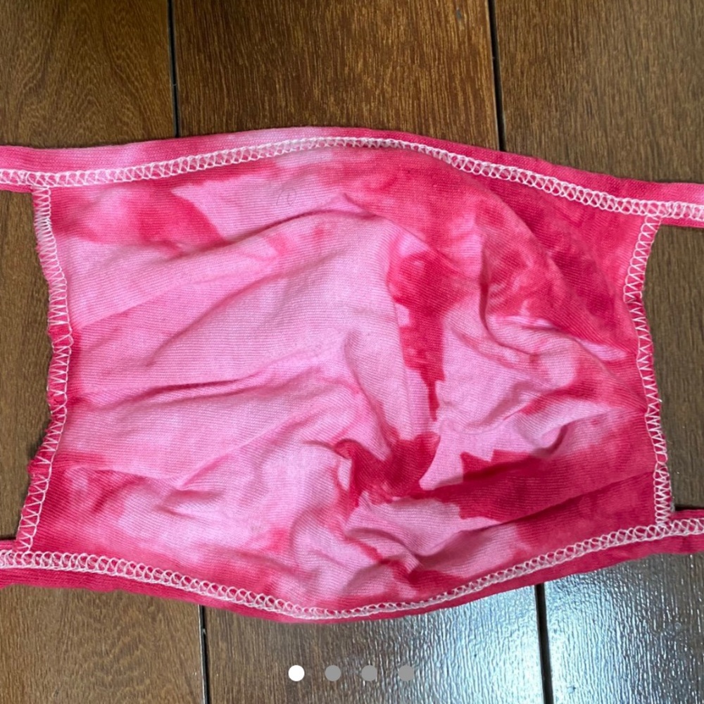 PINK REUSABLE HOMEMADE TIE DYE FACE MASKS